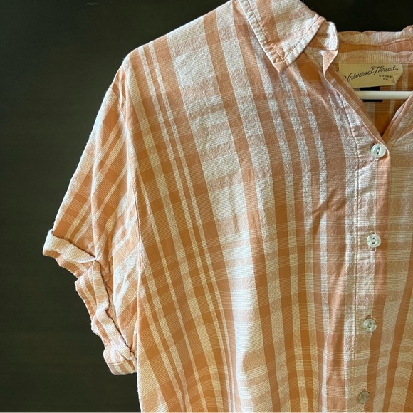 Button Up Plaid Blouse - Picture 2 of 6